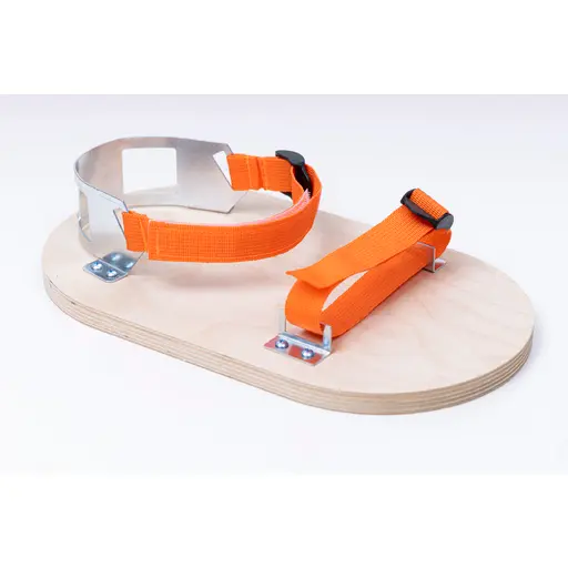 Asphalt Paving Shoes with Wooden Soles and Adjustable Straps