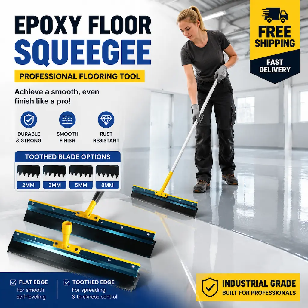 Adjustable Self Leveling Squeegee for Epoxy Flooring