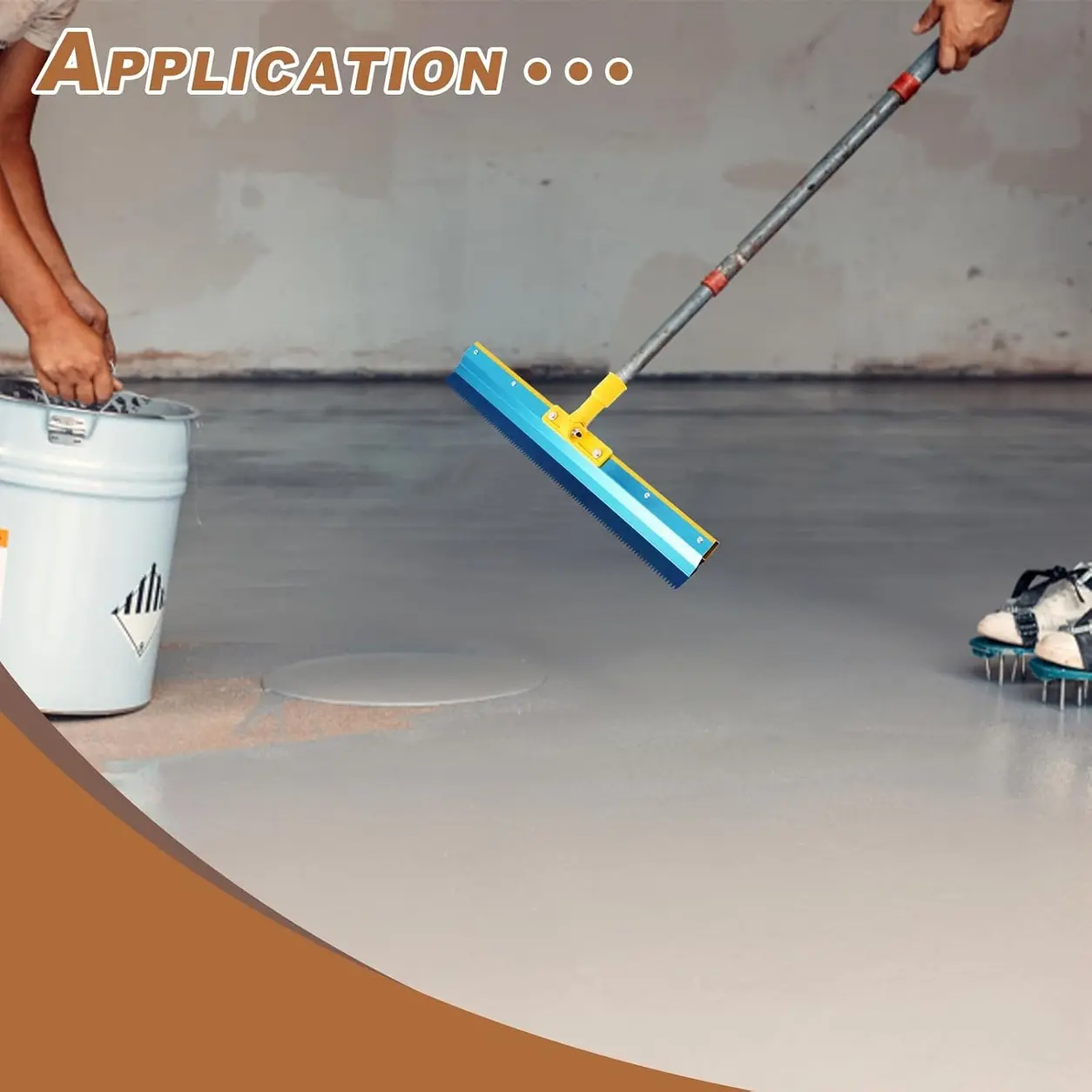 Adjustable Self Leveling Squeegee for Epoxy Flooring